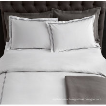 Luxury Full Size Hotel Bed 300 Thread Count White Embroidery Duvet Covers For Home